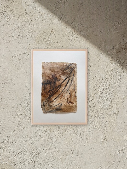 obrazy Abstrakcja wabi sabi nr 03, pigmenty ziemne, akryl