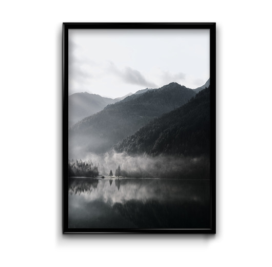 Jezioro we mgle - plakat  Bury Lis