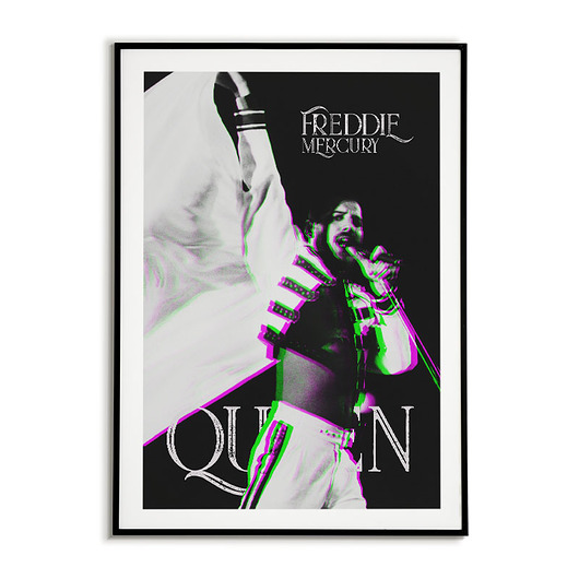 plakaty Plakat FREDDIE MERCURY-Plakat Z ARTYSTĄ-Muzyka