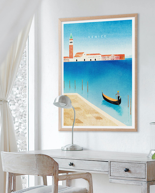 plakaty Wenecja Włochy - Canal Grande i Dzwonnica św. Marka - plakat fine art