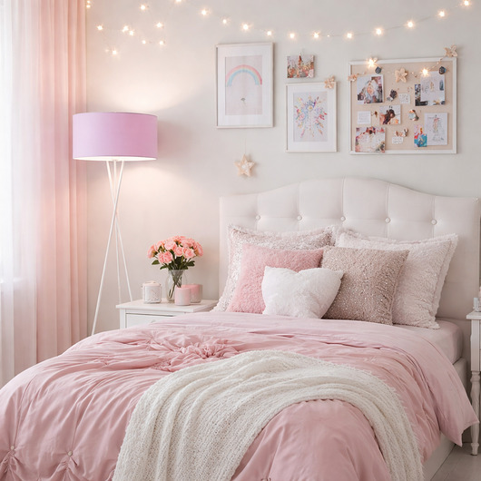 lampy do pokoju dziecka Designerska lampa stojąca na trójnogu z abażurem PARYŻ KIDS