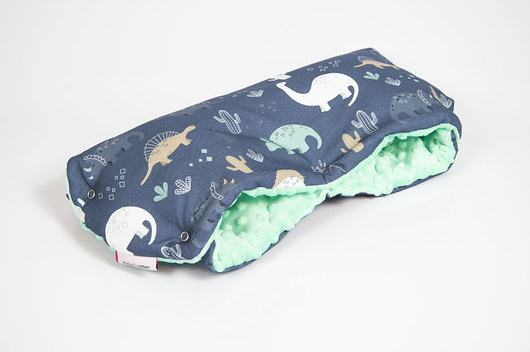 Mufka - minky - wodoodporna - dinozaury Minky and Cotton