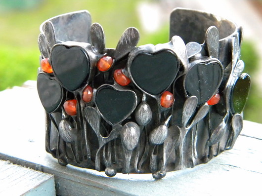 onyksy i agaty - BRANSOLETA MANKIET - CUFF Beata Trotter
