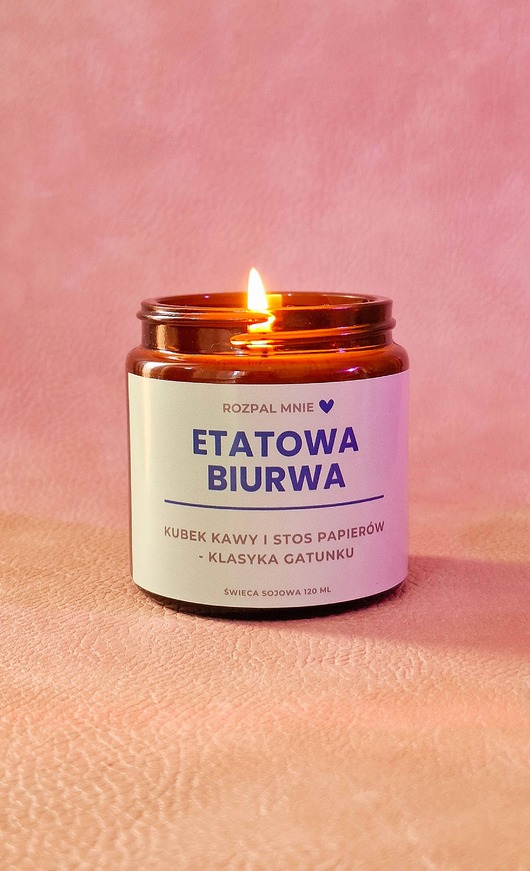 świece zapachowe Świeca sojowa ETATOWA BIURWA