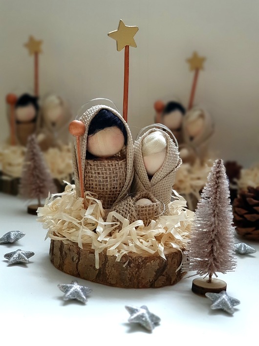 dekoracje świąteczne Szopka betlejemska / stajenka