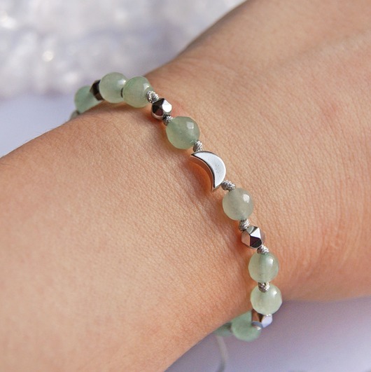 bransoletki z kamieni naturalnych Amulet LUNULA awenturyn SPOKÓJ