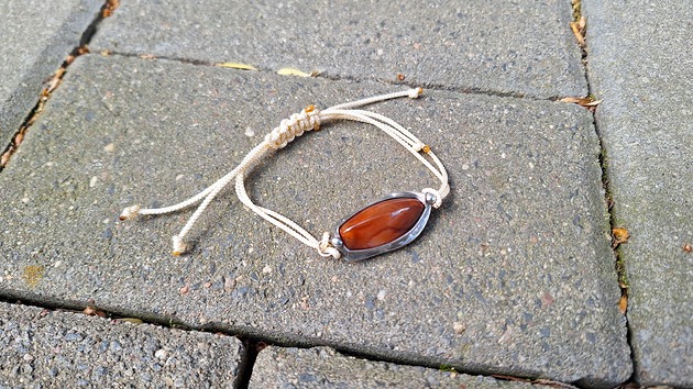 bransoletki wire wrapping Agat na lato  - bransoletka sznurkowa