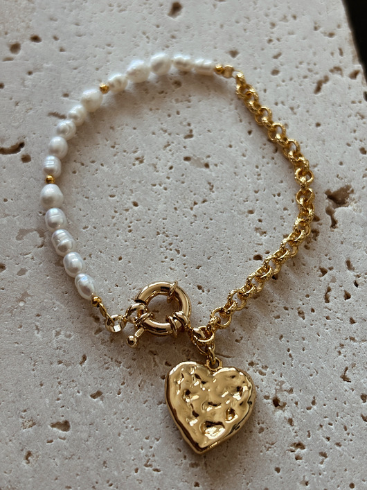 bransoletki złote Bransoletka  Łańcuszek i Perły