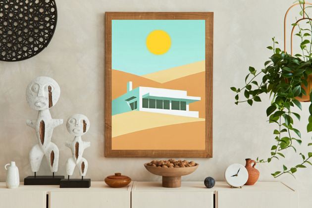 grafiki i ilustracje PLAKAT dekoracyjny bauhaus, mid century modern