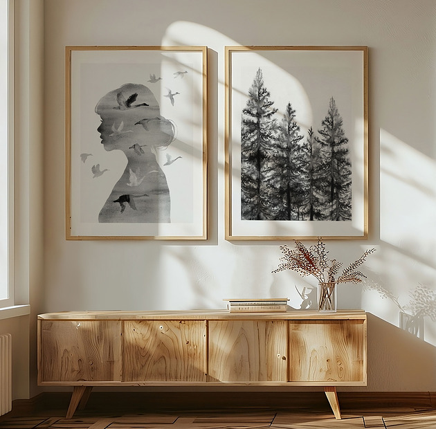 grafiki i ilustracje Zestaw grafik  50x70 cm