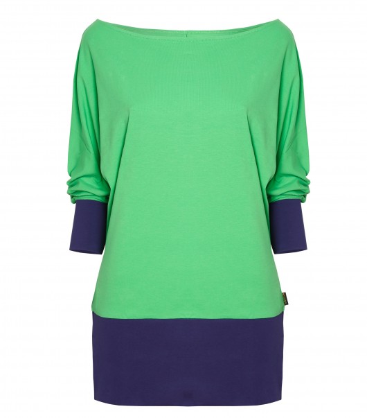 Bluzka oversize BAT neo green & blue odCZAPY