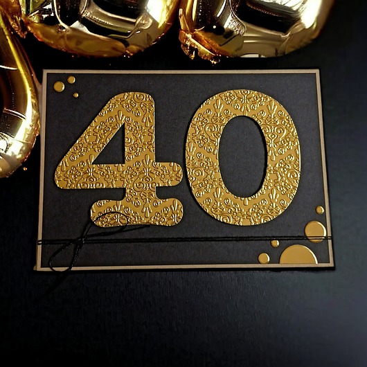 kartki scrapbooking KARTKA A5 z Twoimi życzeniami : glam : 40 urodziny