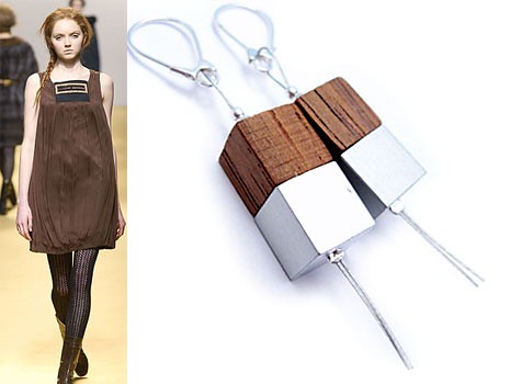 Kolczyki >Wenge< Marta Latawiec