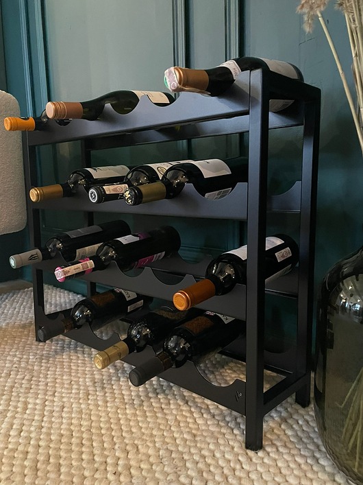 organizery Metalowy stojak na wino Ribera 24