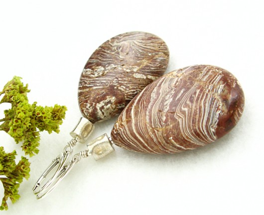 LUXURY- Jaspis Drzewny i Satynowane Srebro Little Dreamer