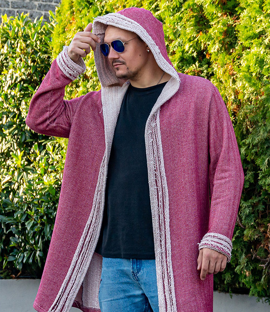 płaszcze i kurtki męskie Jaskrawy Festiwalowy Kardigan Unisex, Idealny prezent dla niej i dla niego