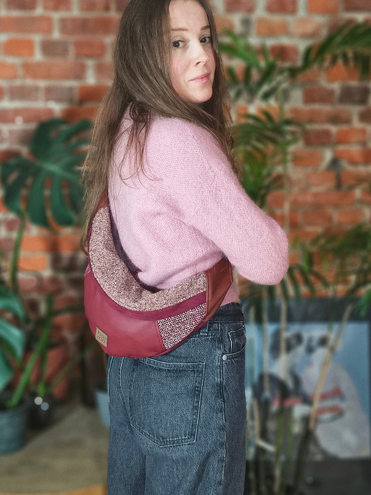 saszetka nerka SALE Nerka "Haru" mix kolorystyczny bordo no waste