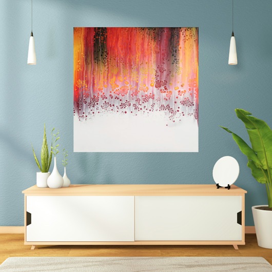 obrazy FLUO 80x80 cm Akryl na płótnie Abstrakcja do salonu