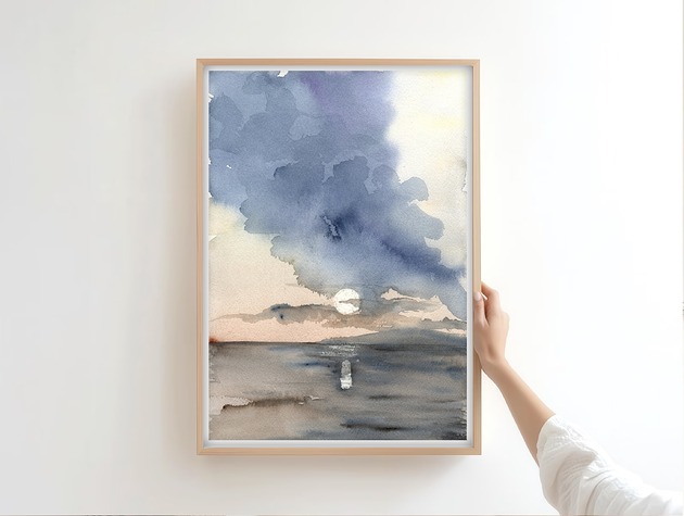 obrazy Oryginalna akwarela. Morze  A4