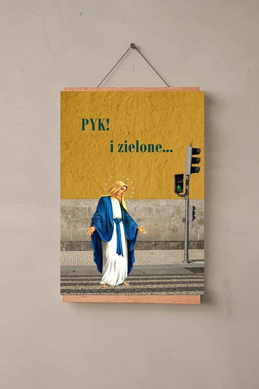 PYK i zielone -  Kolaż - plakat - wydruk Magda Rzeźniczak