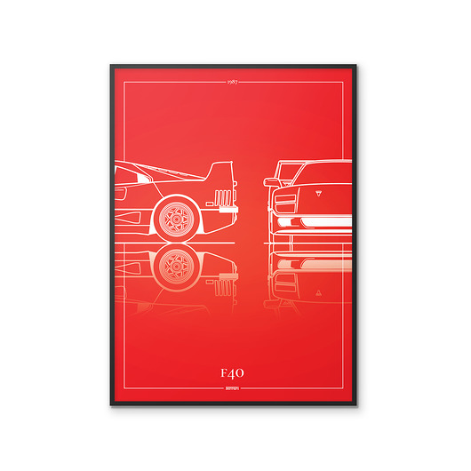 Plakat Motoryzacja - F40 Peszkowski Graphic