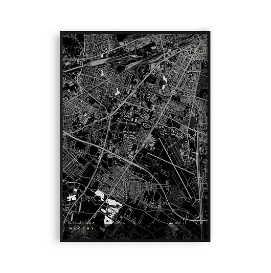 plakaty Plakat Mapa Włochy, dzielnice Warszawy