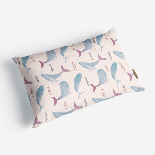 poduszki z grafiką Poduszka dekoracyjna -  Whales - 40x60