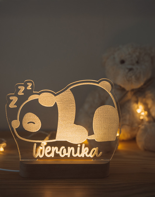 lampy do pokoju dziecka Lampka nocna dla dzieci - Panda