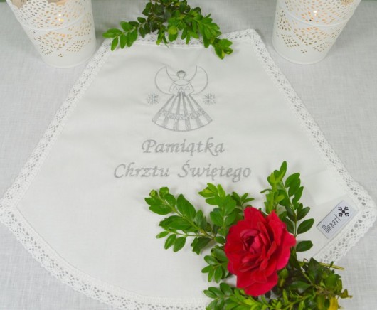 Szatka do chrztu ANIOŁ srebro L Monart