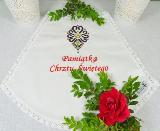 Szatka do chrztu PARZENICA serce L Monart