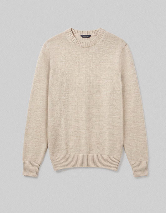 swetry męskie Sweter Staranzano o-neck ecru