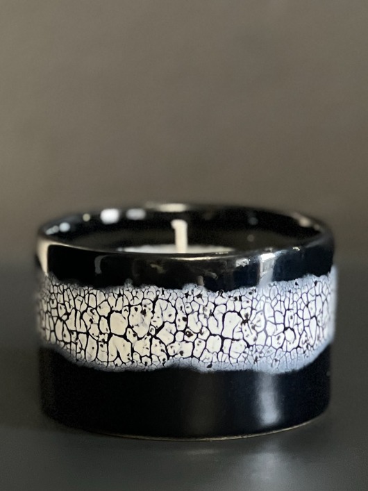 świeczniki i świece Świeca sojowa w ceramice 130 ml - szarlotka