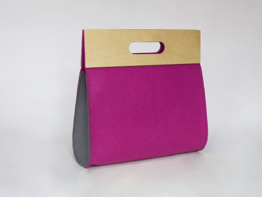 Big Felt Bag Pink&Gray moo studio