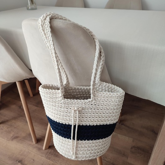 torby na ramię Torba szydełkowa na ramię ze sznurka 23cmx28cm