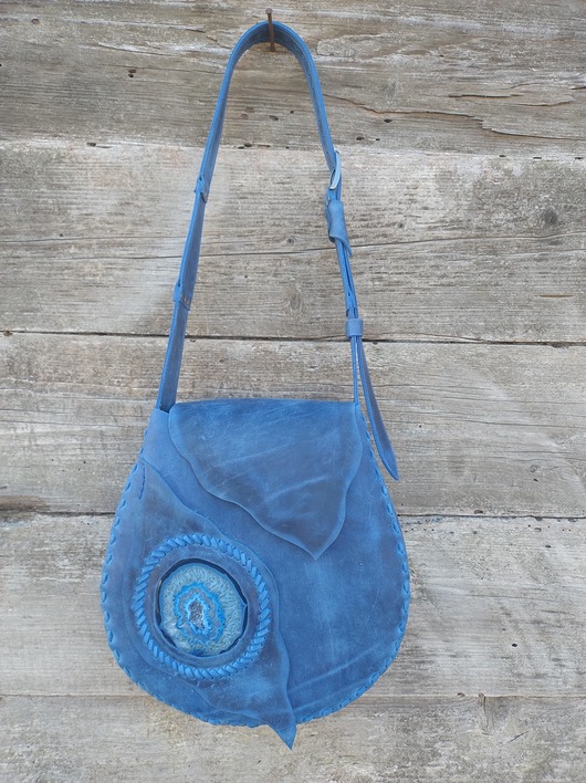 torby na ramię Torebka skórzana wykonana ręcznie .Laguna.