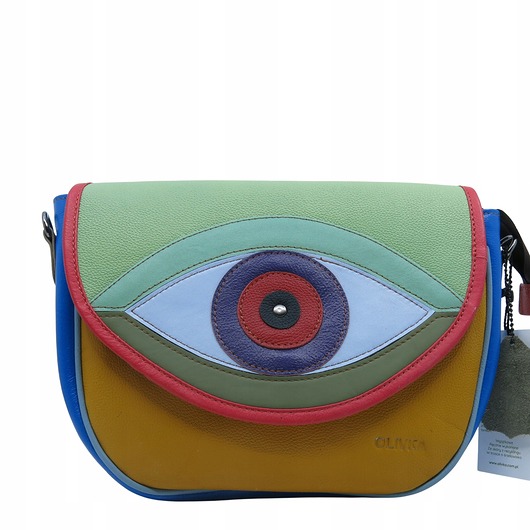 torby na ramię Torebka damska skórzana wymienna klapka 2w1 pojemna kolorowa OLIVKA