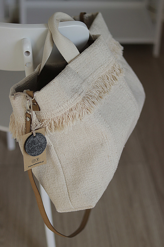 Bawełniana torba w stylu boho felt label