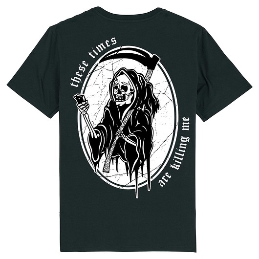Koszulka czarna unisex - These Times BeHustle Apparel