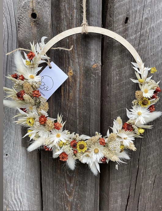 Boho pólwianek naturalny z suszu Rosa