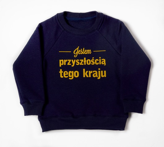  Bluza  granatowa  JESTEM PRZYSZLOSCIA  z zoltym Malinowe Pole
