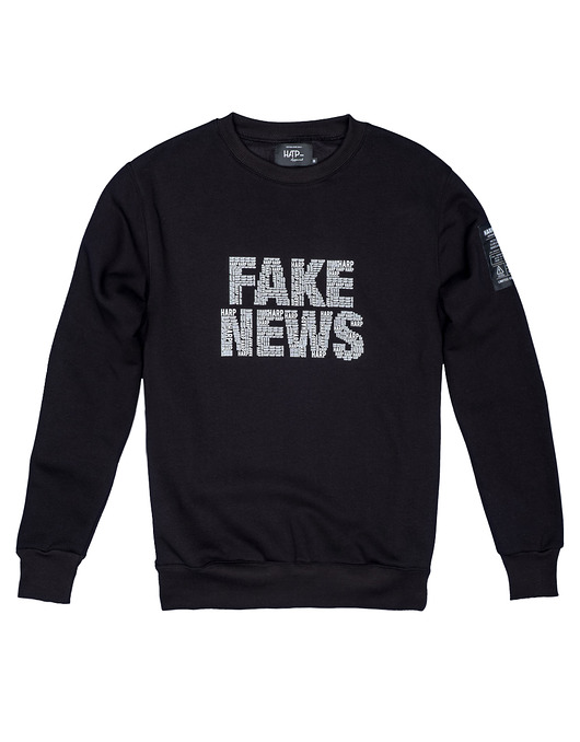bluzy męskie Bluza Męska Crewneck Fake News