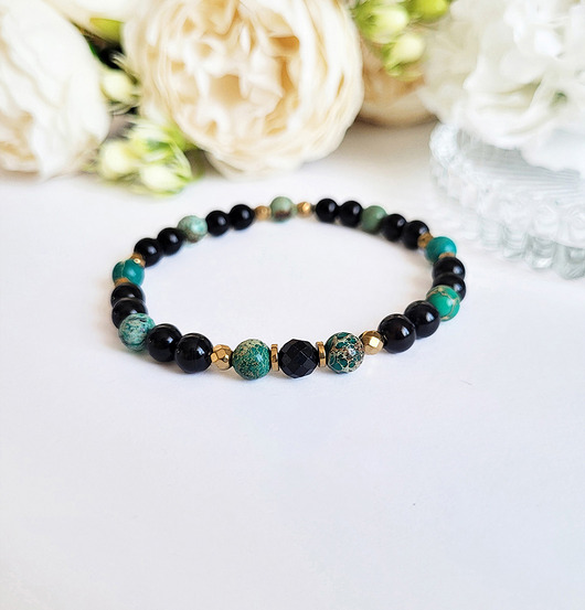 bransoletki z kamieni naturalnych Ochrona i pozytywne myśli- Elegancka bransoletka z Turmalinem