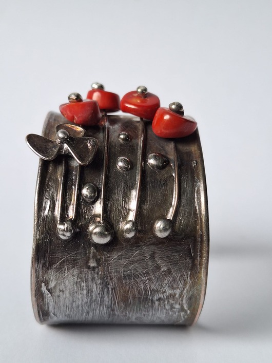 bransoletki wire wrapping Bransoletka z koralem naturalnym