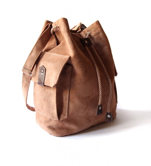 torby na ramię torba - nut&camel&flowers -