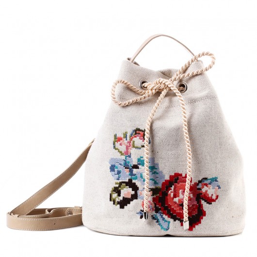 Torebka lniana Floral 421 Farbotka