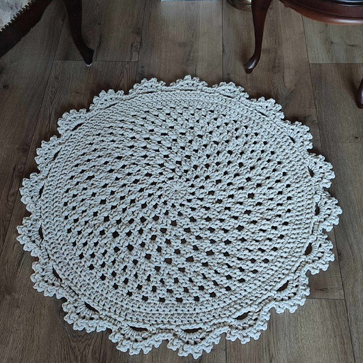 dywany Dywan ze sznurka bawełnianego okrągły 85cm