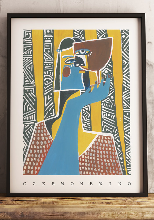 Plakat CZERWONE WINO Terra Kata
