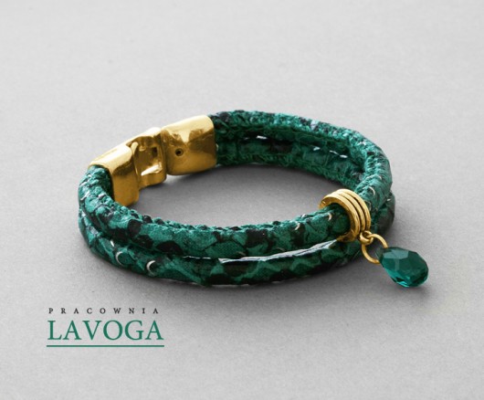Snake bracelet in emerald II Lavoga