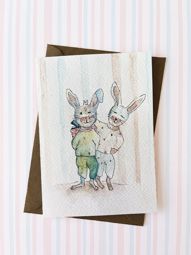 kartki okolicznościowe - wydruki Kartka Urodzinowa Zajączek