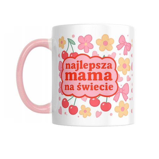 kubki Kubek na Dzień Mamy  Najlepsza Mama na Świecie kwiaty